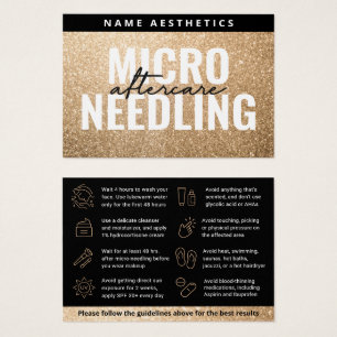 Mighty Glitter Gold Dermal Filler Aftercare Card