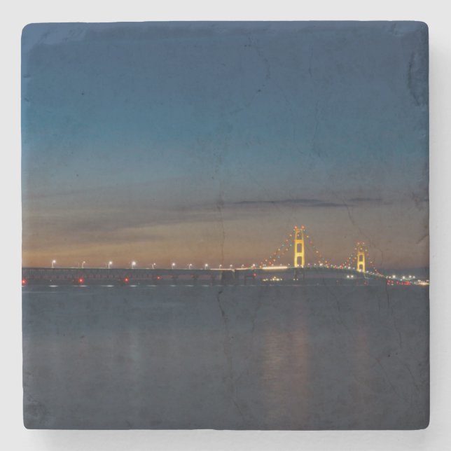 Mighty Mac At Night Pano Stone Coaster (Front)
