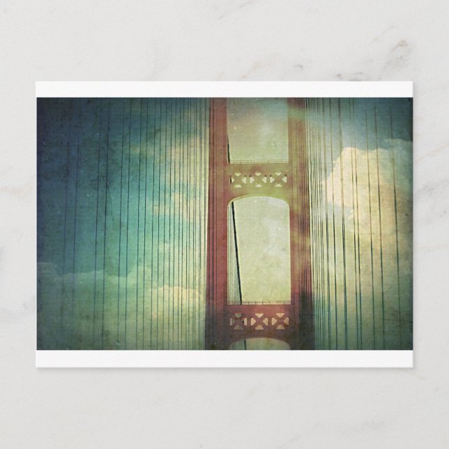 Mighty Mackinac Bridge Michigan Postcard (Front)