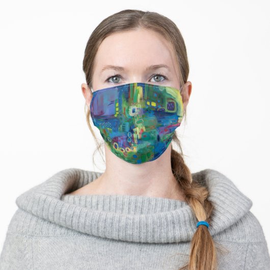 "Mighty Maiden with a Mission" Adult Cloth Face Mask (Worn)