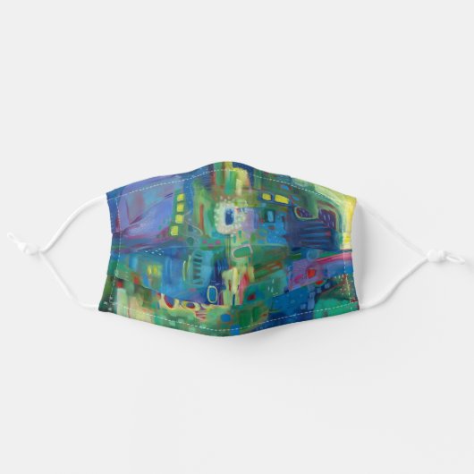 "Mighty Maiden with a Mission" Adult Cloth Face Mask (Front, Unfolded)