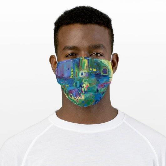 "Mighty Maiden with a Mission" Adult Cloth Face Mask (Worn)