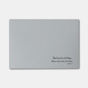 Mighty Man of Valor Bible Verse Post-it Notes