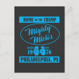 Mighty Mick's Boxing Gym Gift Vintage Philly Boxer Postcard