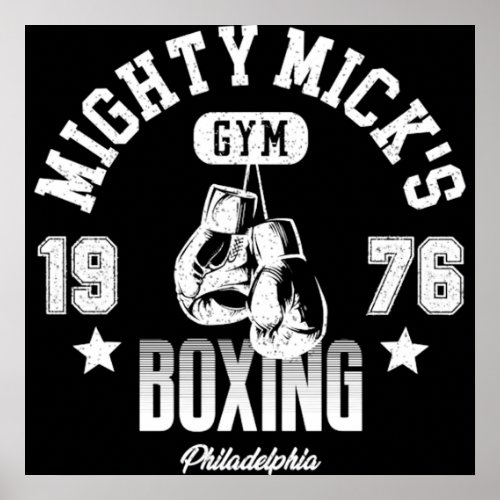 Mighty Micks Boxing Gym Shirt Poster