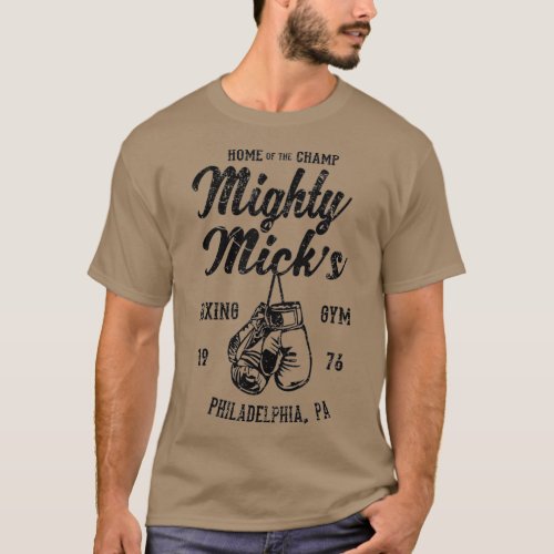 Mighty Micks Boxing Gym Vintage Philly Sports T_Shirt