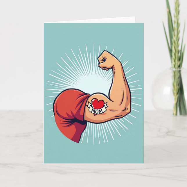 Mighty Mom Strength Love Art Card (Front)