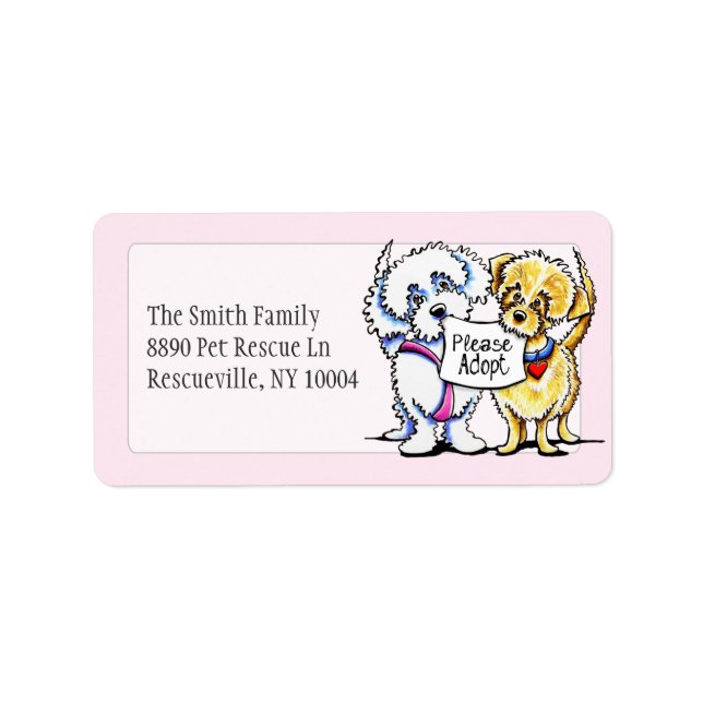 Mighty Mutts Please Adopt Studio Pink Label (Front)