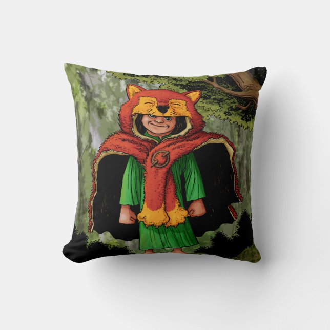 Mighty Nizz Throw Pillow (Front)