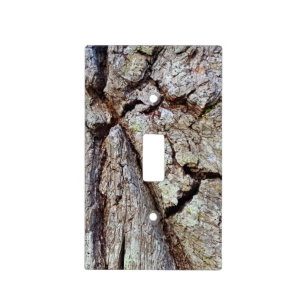 Mighty Oak Tree Bark Rustic Country Nature Photo Light Switch Cover