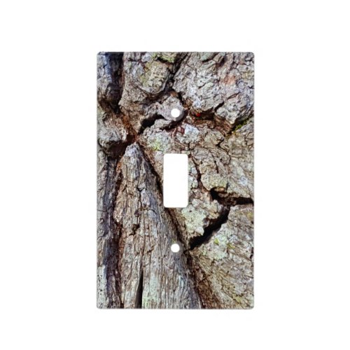 Mighty Oak Tree Bark Rustic Country Nature Photo Light Switch Cover