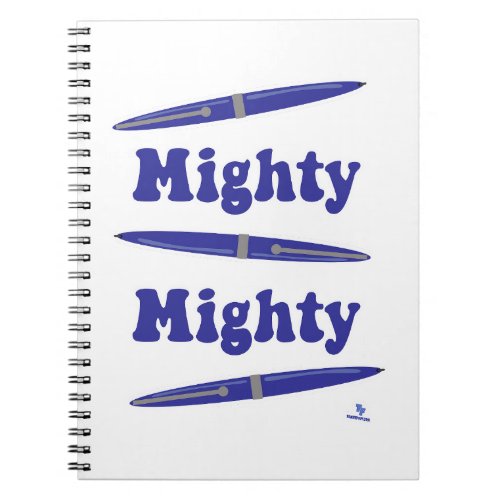 Mighty Pen Author Fun Writing Logo Notebook
