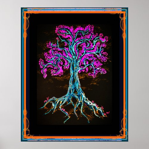 Mighty Purple Tree Poster