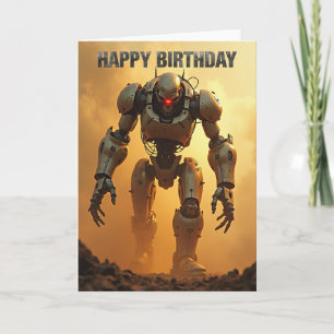 Mighty Robot Birthday Card