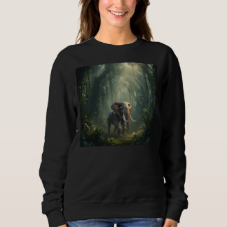 Mighty Robot Elephant in African Jungle Sweatshirt