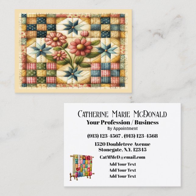 Mighty Size Quilting  Business Card (Front/Back)