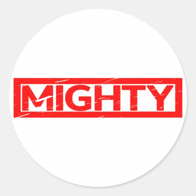 Mighty Stamp Classic Round Sticker (Front)