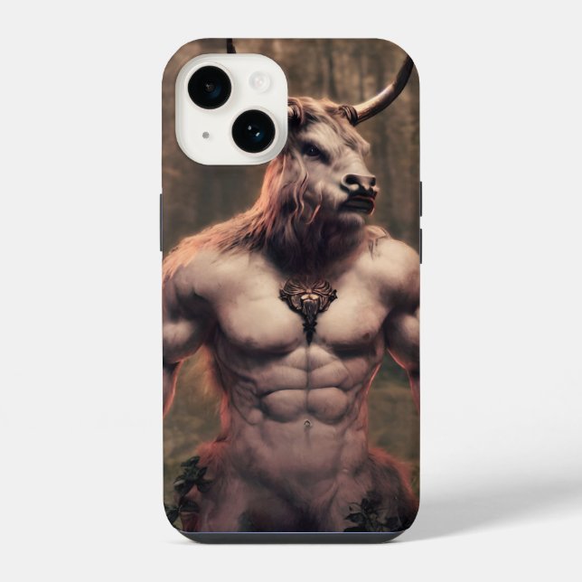 mighty Taurus in the forest Iphone Case (Back)