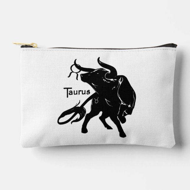 Mighty Taurus the Bull Zodiac Accessory Pouch (Front)