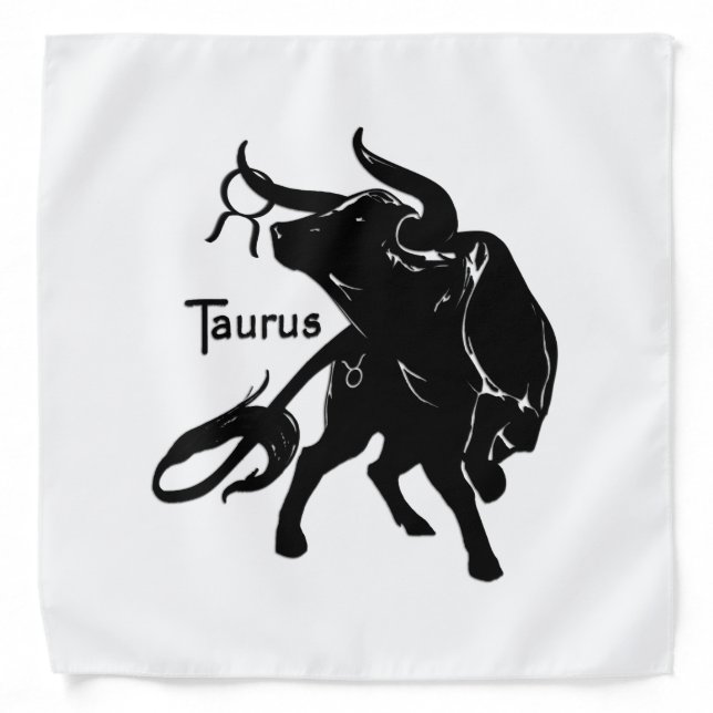 Mighty Taurus the Bull Zodiac Bandana (Front)