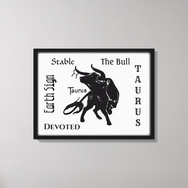 Mighty Taurus the Bull Zodiac Canvas Print (Front)