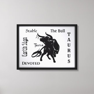 Mighty Taurus the Bull Zodiac Canvas Print