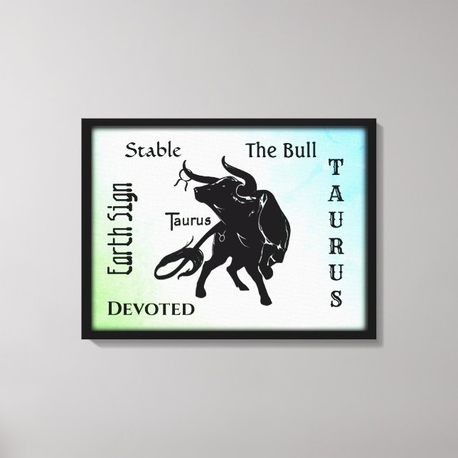 Mighty Taurus the Bull Zodiac Canvas Print (Front)