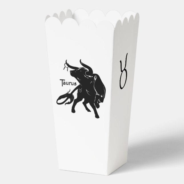 Mighty Taurus the Bull Zodiac Favor Boxes (Back)
