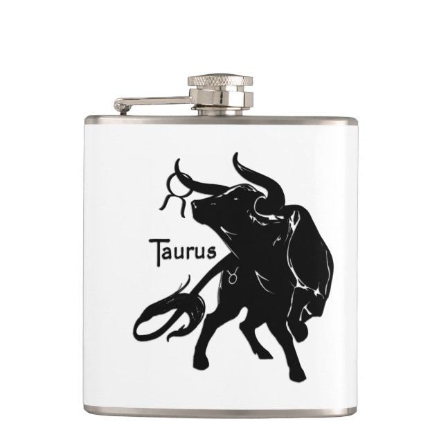 Mighty Taurus the Bull Zodiac Flask (Front)