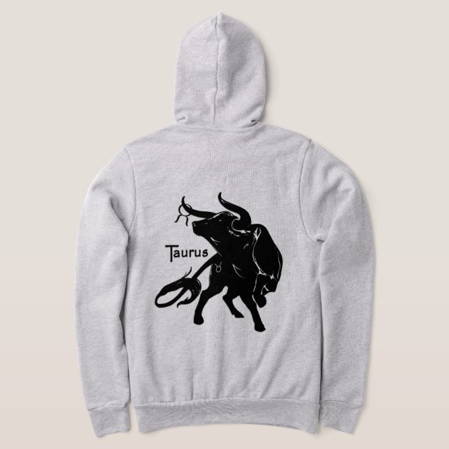Mighty Taurus the Bull Zodiac Hoodie (Laydown Back)