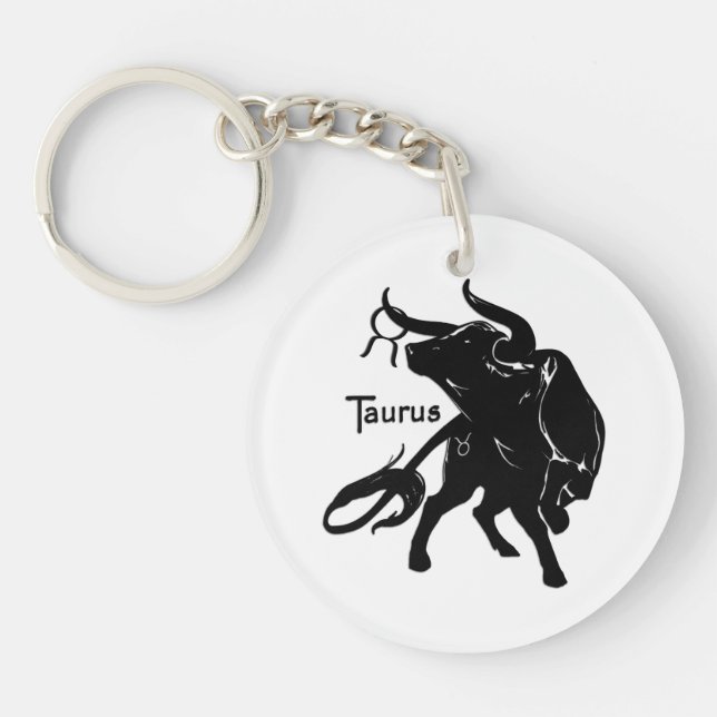 Mighty Taurus the Bull Zodiac Keychain (Front)