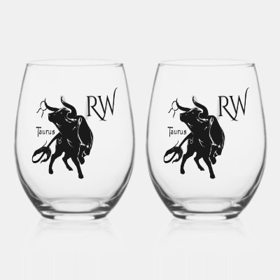 Mighty Taurus the Bull Zodiac Monogram