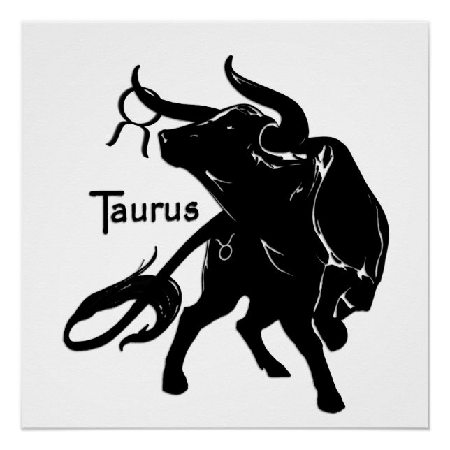 Mighty Taurus the Bull Zodiac Poster (Front)