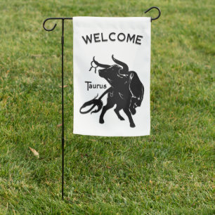 Mighty Taurus the Bull Zodiac Welcome Flag