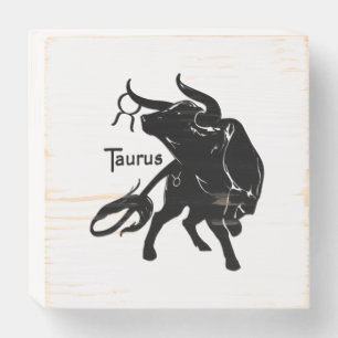 Mighty Taurus the Bull Zodiac Wooden Box Sign
