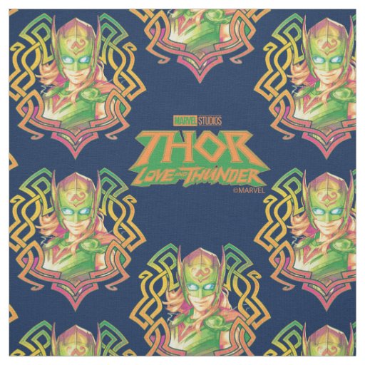Mighty Thor Colorful Asgardian Graphic Fabric