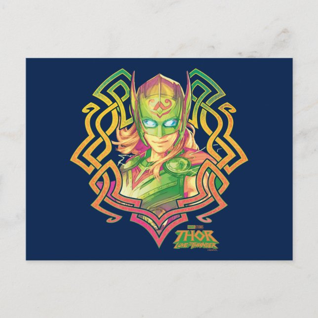 Mighty Thor Colorful Asgardian Graphic Postcard (Front)