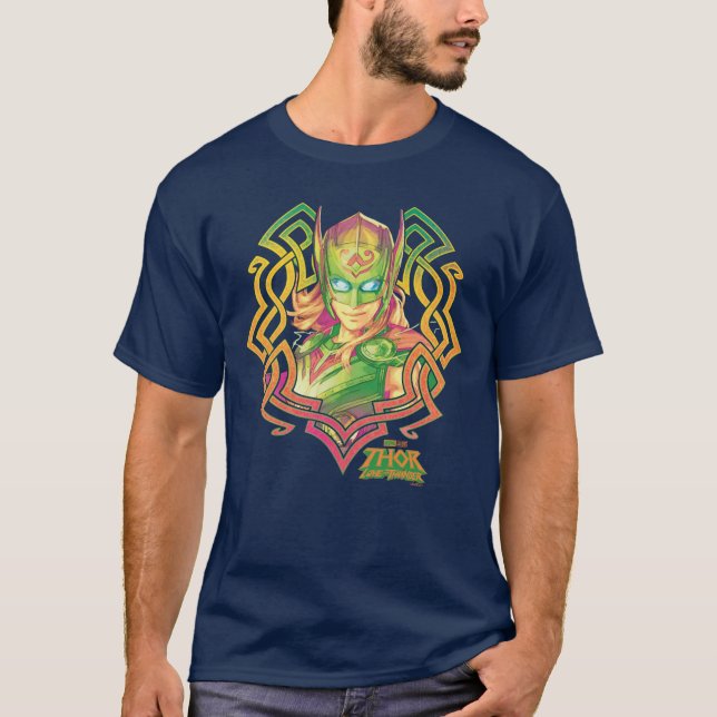 Mighty Thor Colorful Asgardian Graphic T-Shirt (Front)