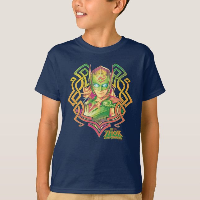 Mighty Thor Colorful Asgardian Graphic T-Shirt (Front)