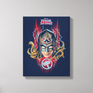 Mighty Thor Helmet Graphic Canvas Print