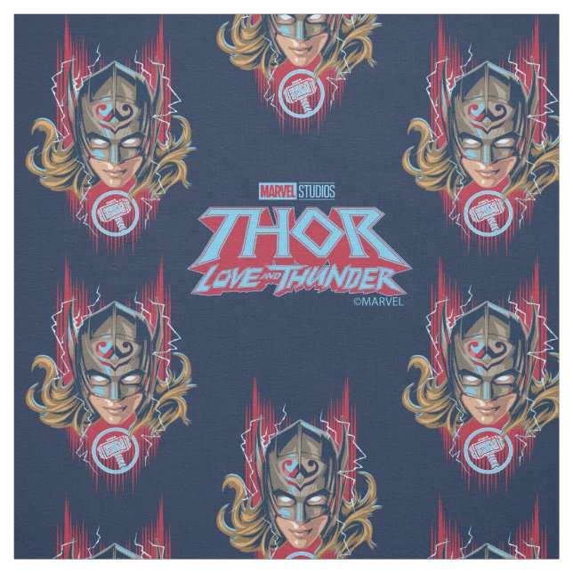 Mighty Thor Helmet Graphic Fabric (Swatch)