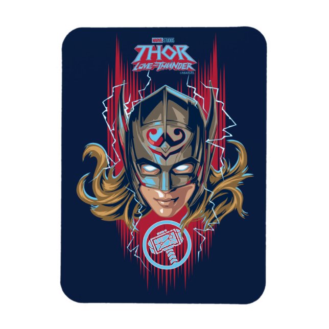 Mighty Thor Helmet Graphic Magnet (Vertical)