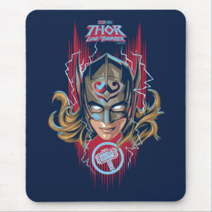 Mighty Thor Helmet Graphic Mouse Pad