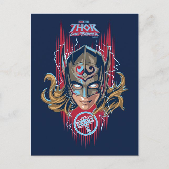 Mighty Thor Helmet Graphic Postcard (Front)