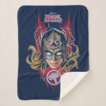 Mighty Thor Helmet Graphic Sherpa Blanket