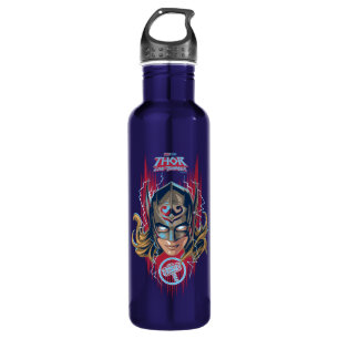 Mighty Thor Helmet Graphic Stainless Steel Water Bottle