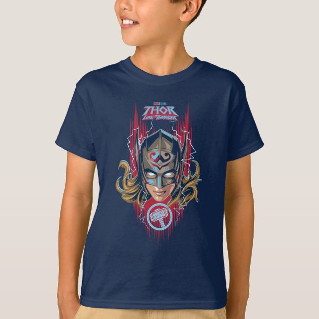 Mighty Thor Helmet Graphic T-Shirt (Front)