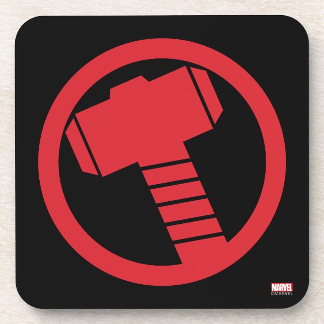 Mighty Thor Logo Beverage Coaster (Front)