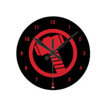 Mighty Thor Logo Round Clock