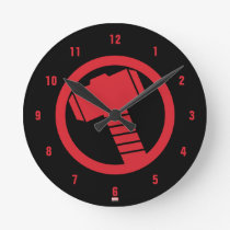 Mighty Thor Logo Round Clock